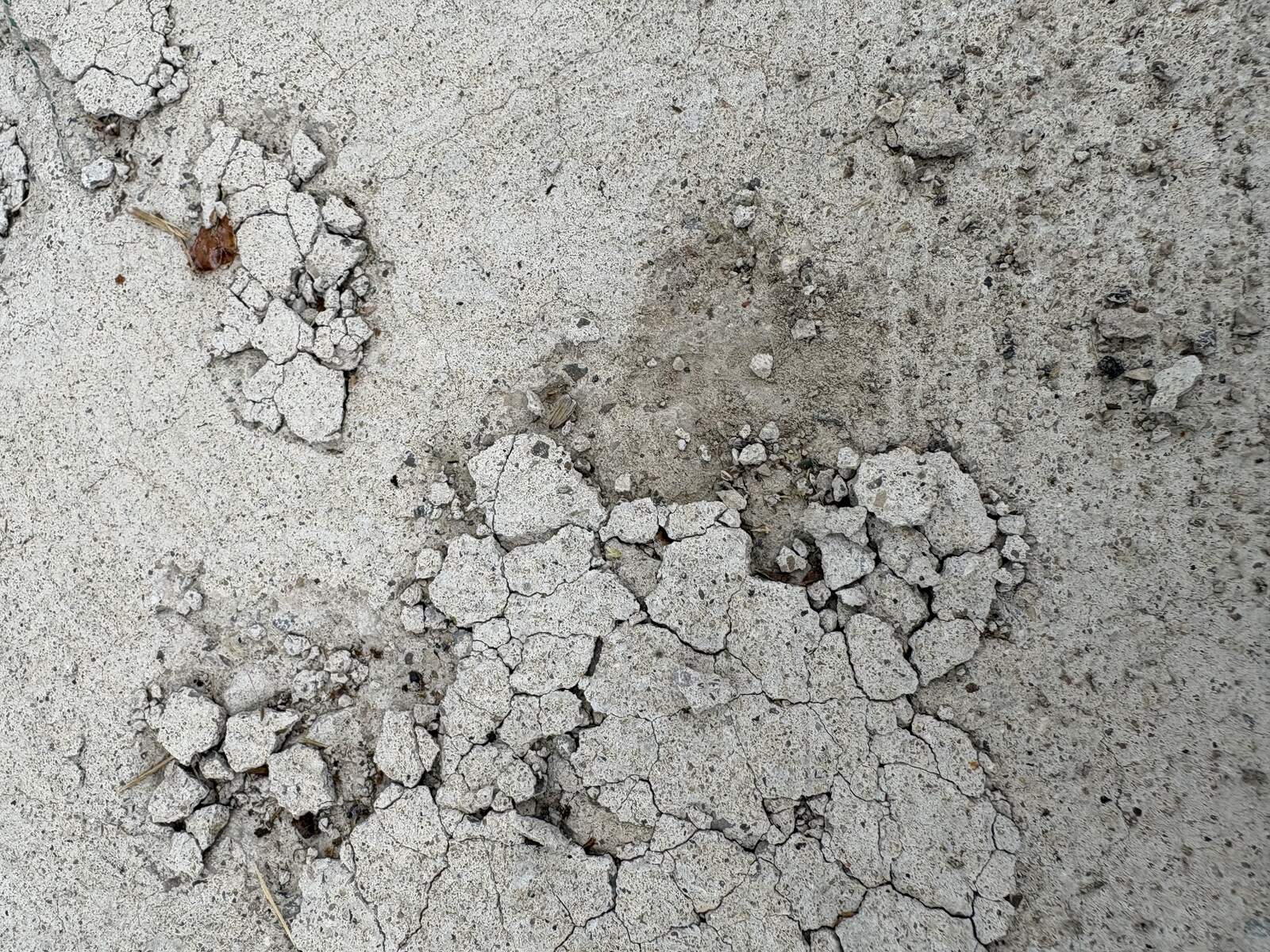 Concrete driveway surface deterioration